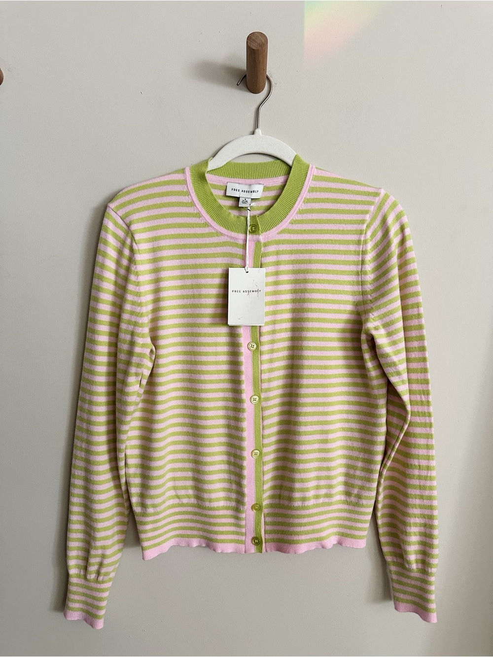Free Assembly Striped Knit Cardigan